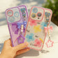 Glitter Floral Case with Charm